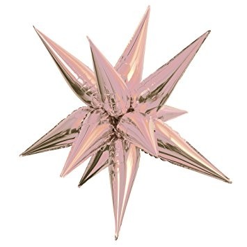 Hvězda růžovo-zlatá 70 cm 3D foliový balón