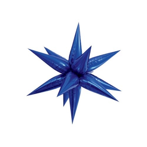 Hvězda modrá 70 cm 3D foliový balón