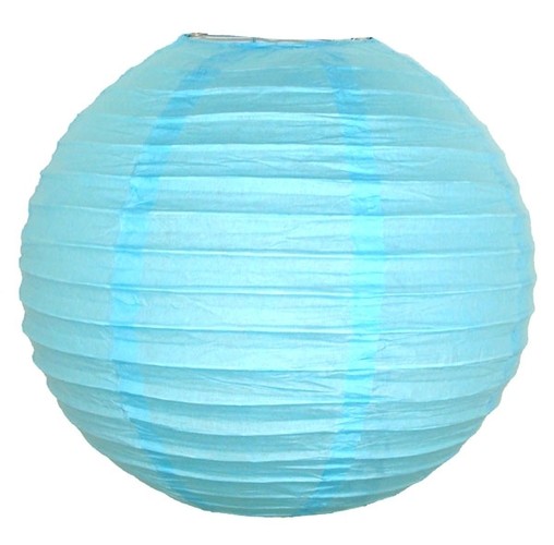 Lampion světle modrý 25cm
