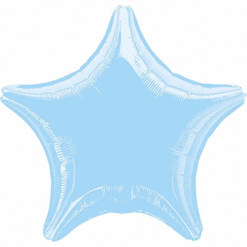 Balonek foliový hvězda Blue Metallic Pearl