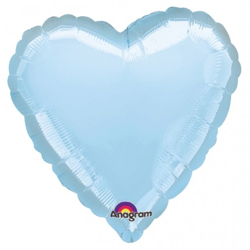 Balonek foliový srdce Blue Metallic Pearl 