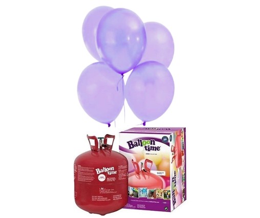 Helium Balloon time sada 50ks balónky Lavender