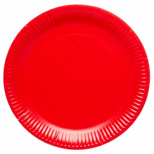 Talíře červené papírové 8 ks 23 cm