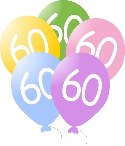 Narodeninové balóniky č.60 - 5 ks