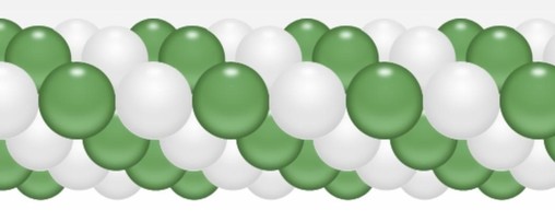 Balónková girlanda zeleno-bílá 3 m