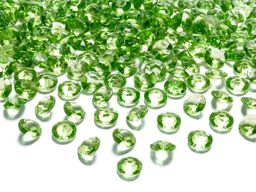 Diamanty zelené 1,2cm 100ks 