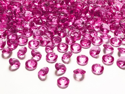 Diamanty růžové 1,2cm 100ks 